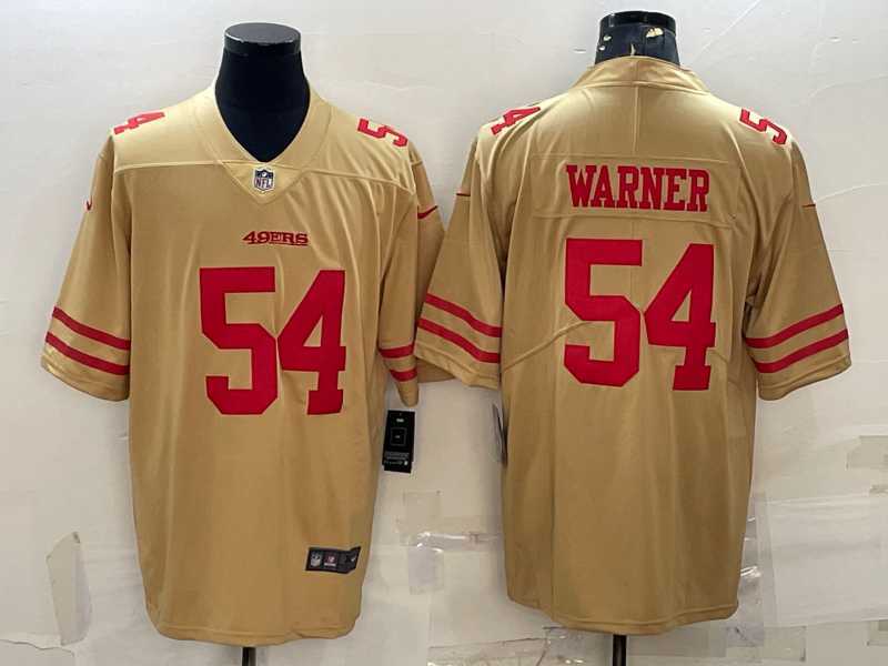 Men%27s San Francisco 49ers #54 Fred Warner Gold NEW 2022 Inverted Legend Stitched NFL Nike Limited Jersey->boston bruins->NHL Jersey